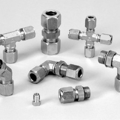 Compression Ferrule Fittings Male Elbow,Two Ferrule Tube Fittings Connector Adapter Stainless Steel 316L